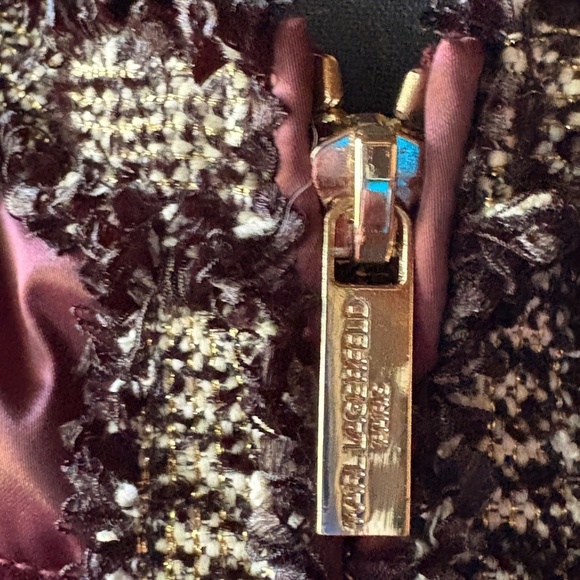 Karl Lagerfeld Women's Full Zip Burgundy Vest w Fringe Accents - Large - Picture 5 of 12